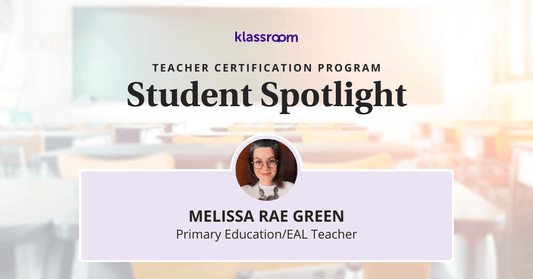 blog banner for student spotlight on melissa rae green who shares How To Get a US Teaching License Online While Living Abroad